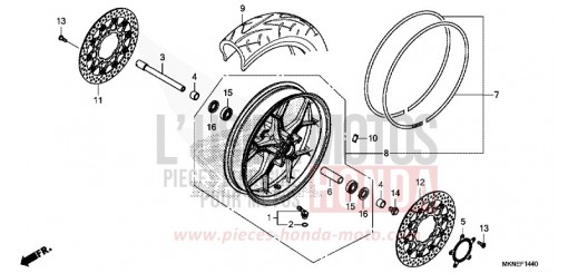RUOTA ANTERIORE CBR650RAK di 2019